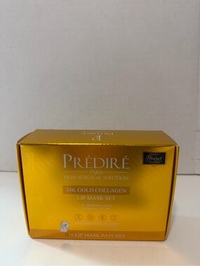 NWT Prédiré Paris 24K Gold Collagen Lip Mask Set 10 Patches Hydrating Treatment